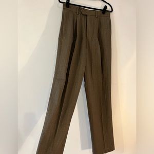 ASOS Pleated Dress Pants - Brown pinstripes W32 L32